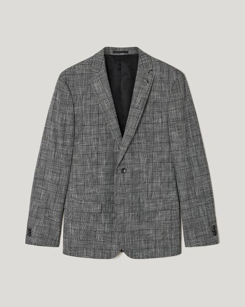 Slim Fit Check Tailored Jacket, Grey Check, hi-res